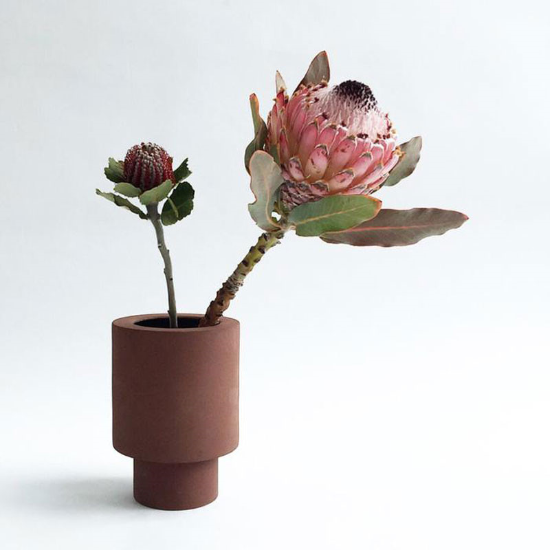 Ania Anna Vase Burned Brown Engobe Nyheder Til Boligindretning