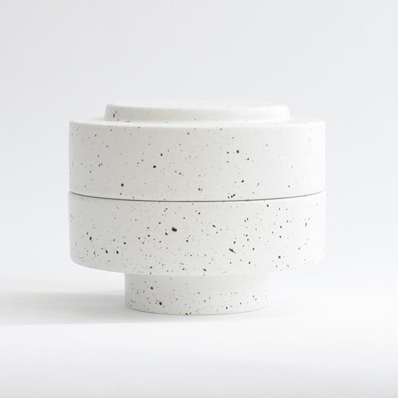 Ania Karen Jar With Lid White Dots