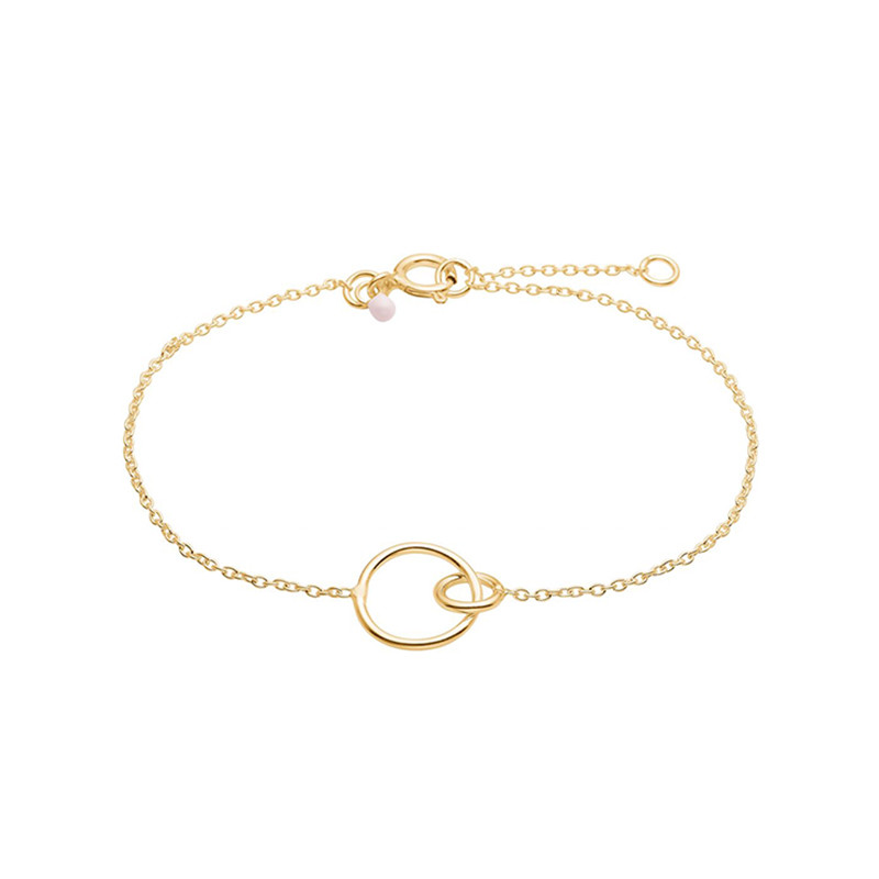 Enamel Copenhagen Double Circle Bracelet Gold-Plated