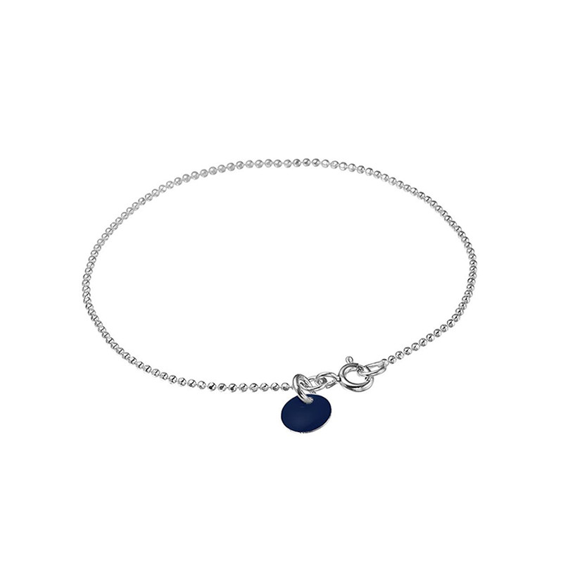 Enamel Copenhagen Enamel Copenhagen Ball Chain Bracelet Midnight Silver Nyheder Til Boligindretning