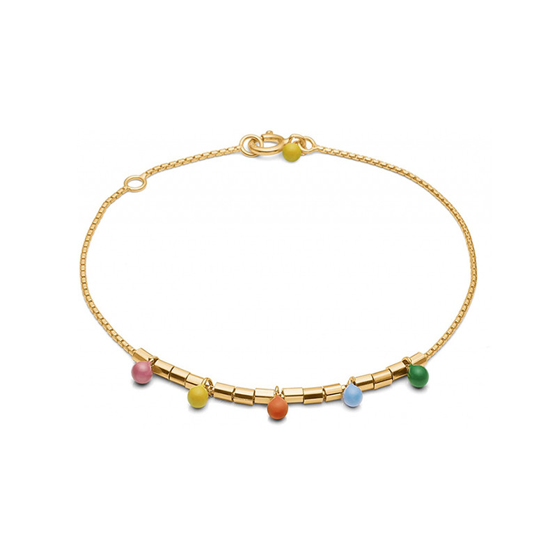 Enamel Copenhagen Rainbow Bracelet Gold-Plated Nyheder Til Boligindretning