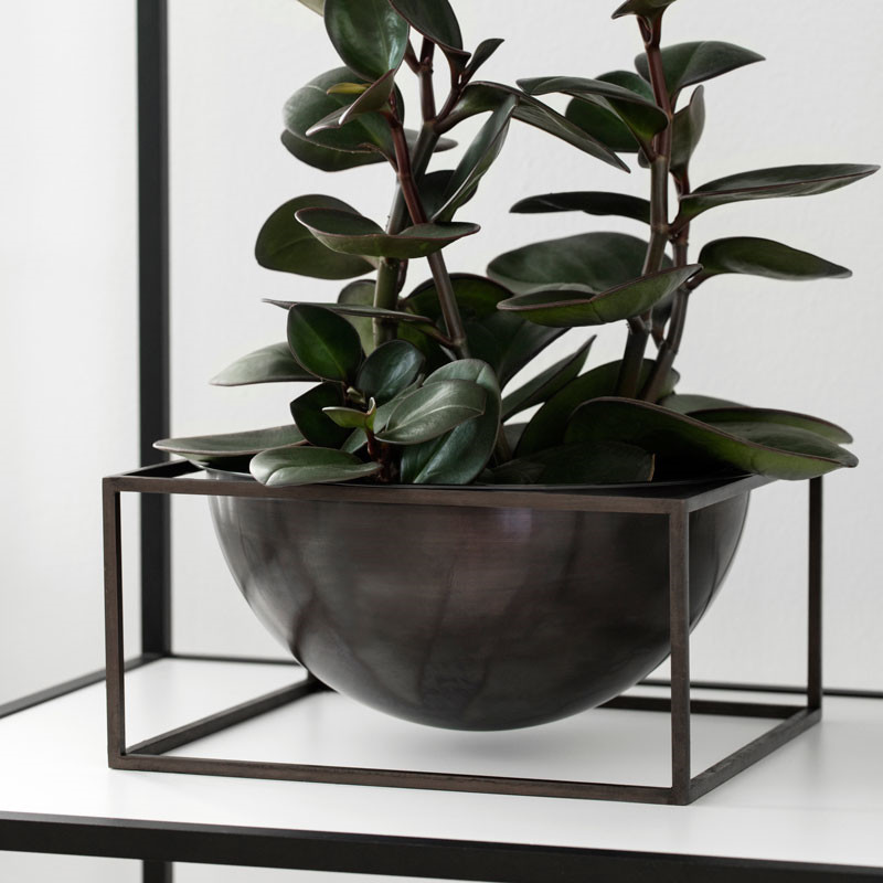 By Lassen Kubus Bowl Centerpiece Large Bruneret Kobber