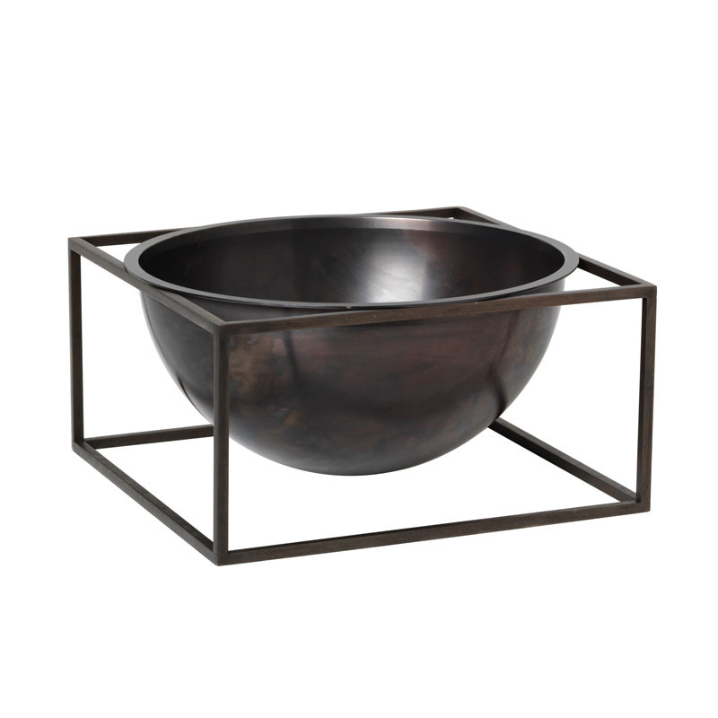 By Lassen Kubus Bowl Centerpiece Large Bruneret Kobber Nyheder Til Boligindretning