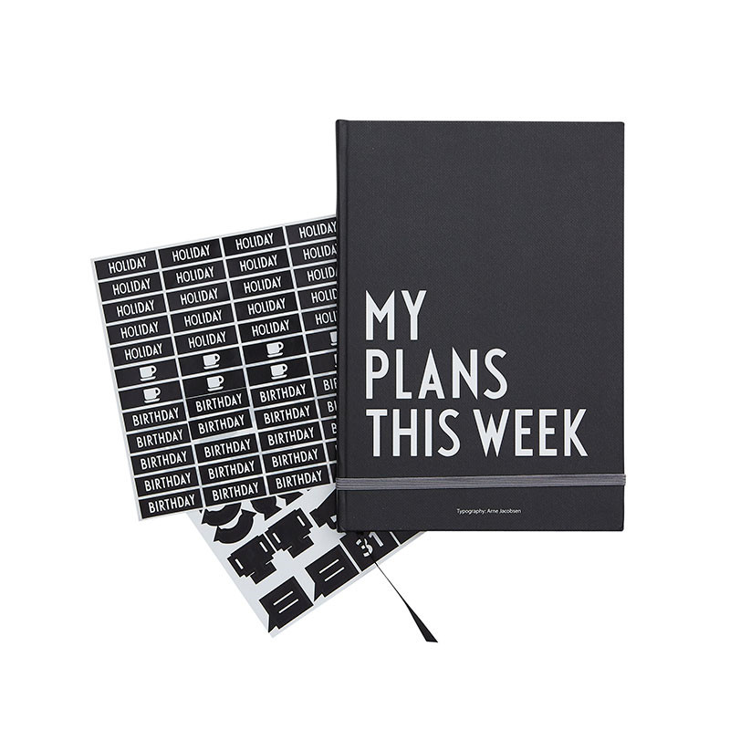 Design Letters My Plans This Week Black