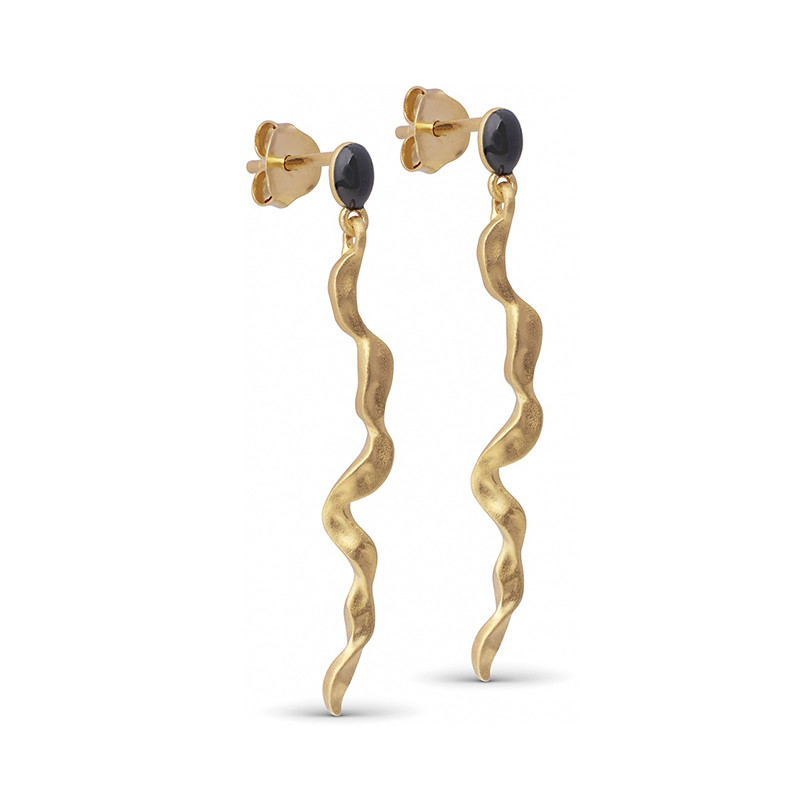 Enamel Copenhagen Muna Earrings Gold-Plated
