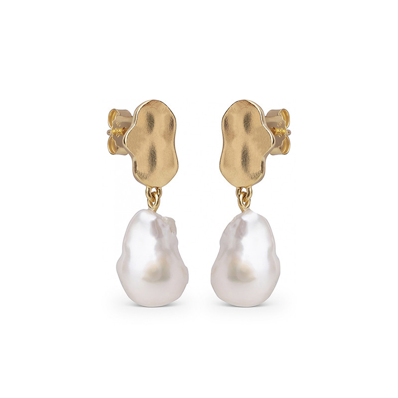 Enamel Copenhagen Alua Earrings Gold-Plated Nyheder Til Boligindretning