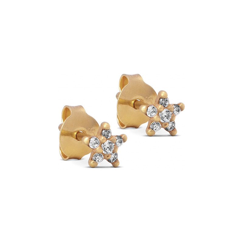 Enamel Copenhagen Enamel Copenhagen Fleur Studs Gold-Plated Nyheder Til Boligindretning