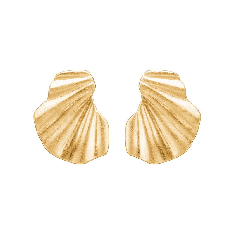 Enamel Copenhagen Enamel Copenhagen Wave Earrings Gold-Plated Nyheder Til Boligindretning