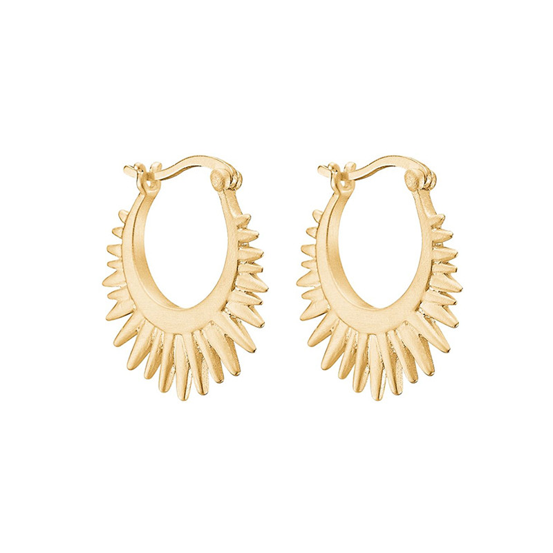Enamel Copenhagen Sunrays Earrings Gold-Plated Nyheder Til Boligindretning