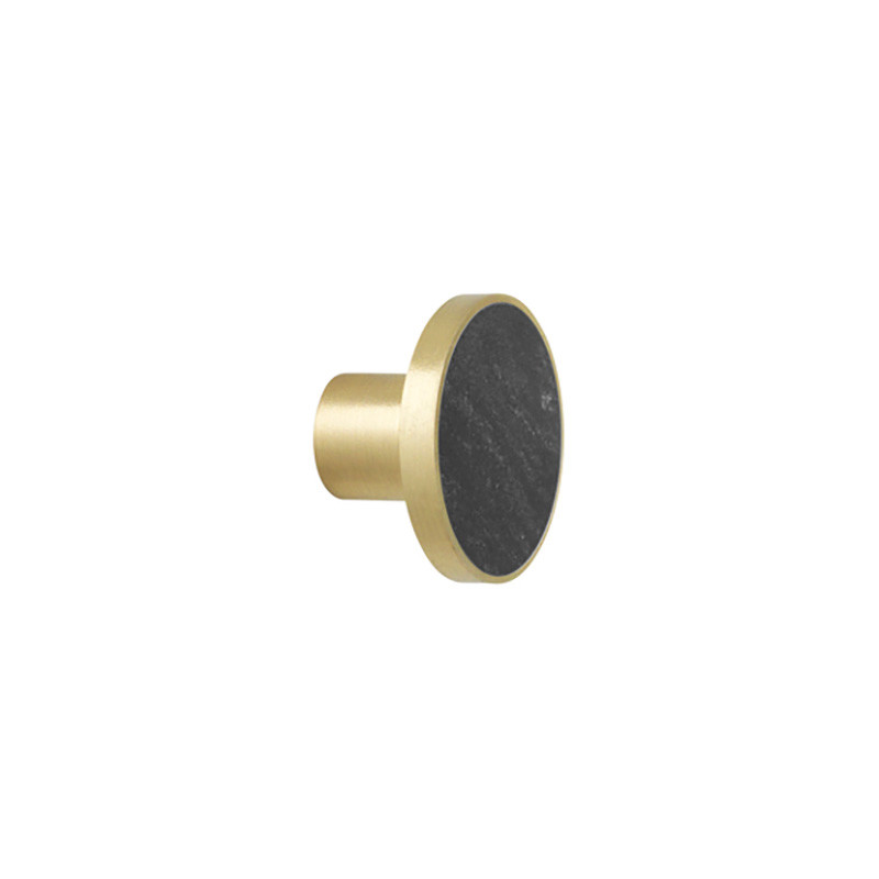 Ferm Living Stone Hook Black Marble Large Dekorativ Opbevaring