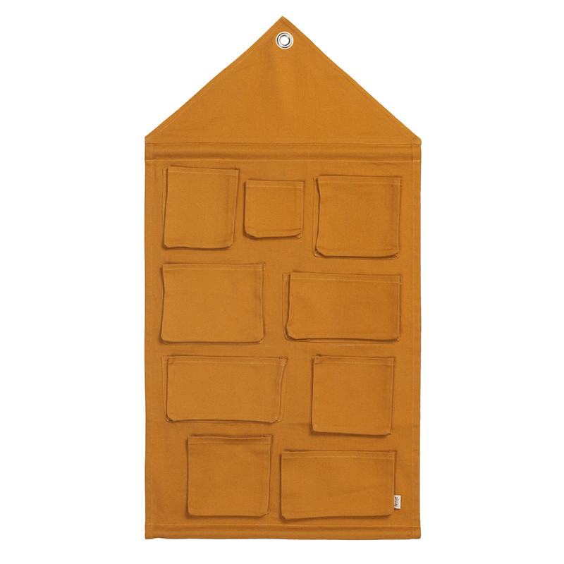 Ferm Living House Wall Storage Mustard Nyheder Til Boligindretning