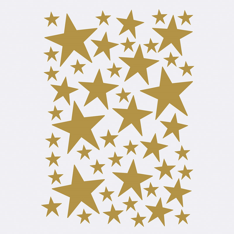 Ferm Living Ferm Living Mini Stars Wallsticker Brass Dekoration Til Hjemmet