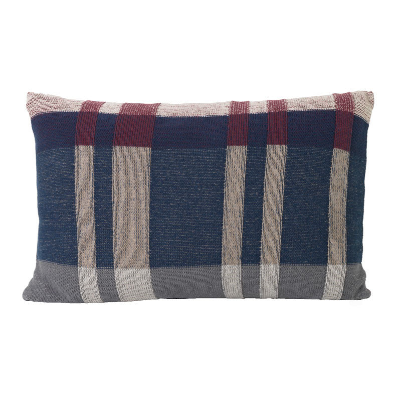 Ferm Living Medley Knit Pude Mørkeblå Large