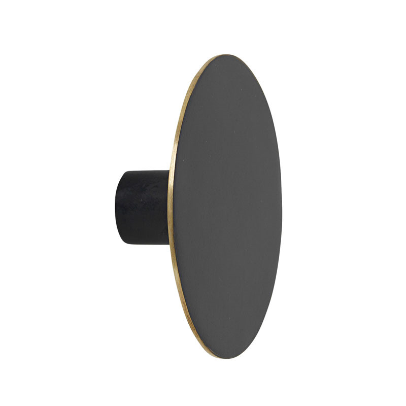 Ferm Living Hook Black Brass Large Dekoration Til Hjemmet