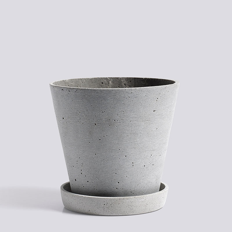 Hay Flowerpot With Saucer L Grey Dekoration Til Hjemmet