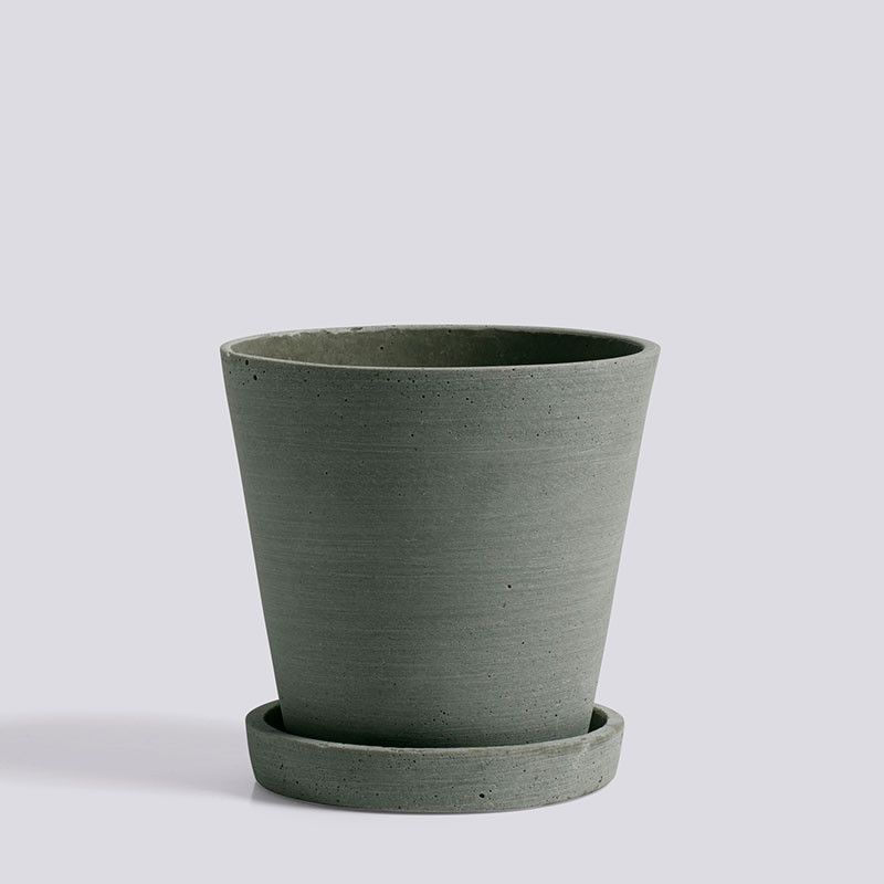 Hay Flowerpot With Saucer M Green Dekoration Til Hjemmet