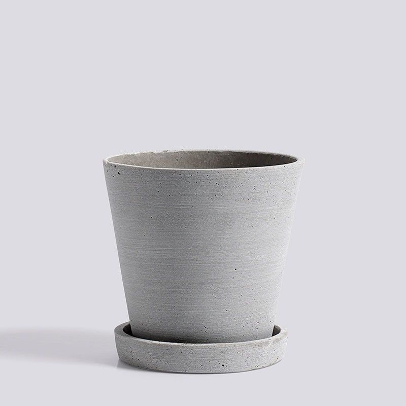Hay Flowerpot With Saucer M Grey