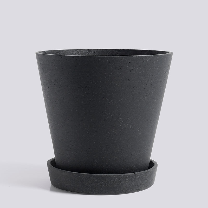 Hay Flowerpot With Saucer Xl Black