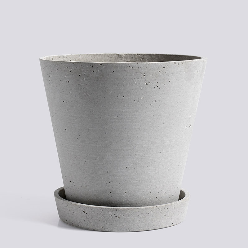 Hay Flowerpot With Saucer Xl Grey Nyheder Til Boligindretning