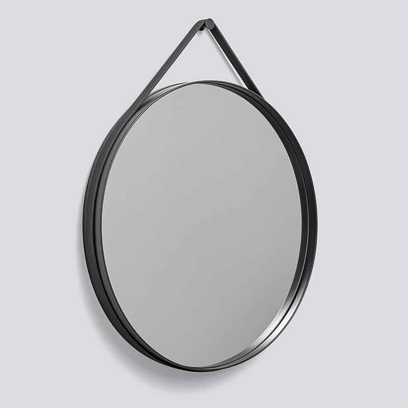 Hay Strap Mirror Ø70 Anthracite