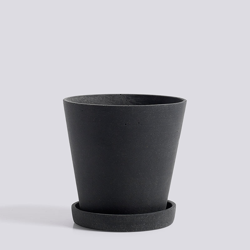 Hay Flowerpot With Saucer M Black Dekoration Til Hjemmet