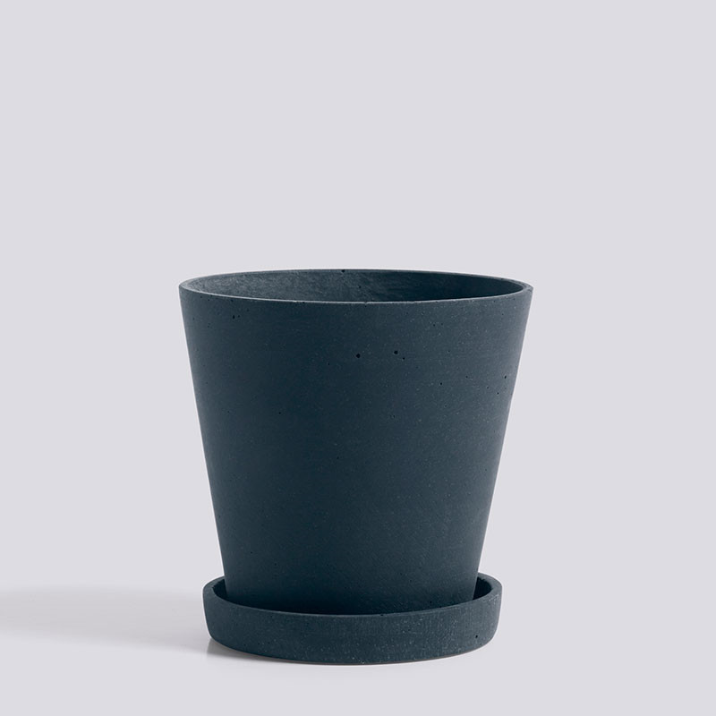 Hay Hay Flowerpot With Saucer M Dark Blue Dekoration Til Hjemmet