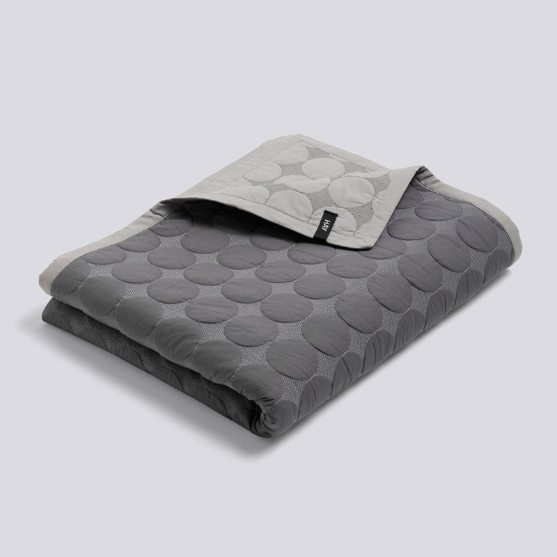 Hay Mega Dot Bed Cover Dark Grey 260 X 260