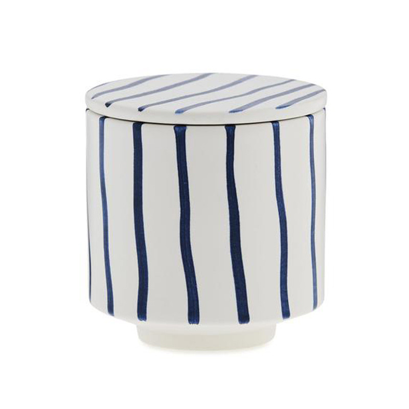 Ania Ania Hanna Mug With Lid Blue Stripes Nyheder Til Boligindretning