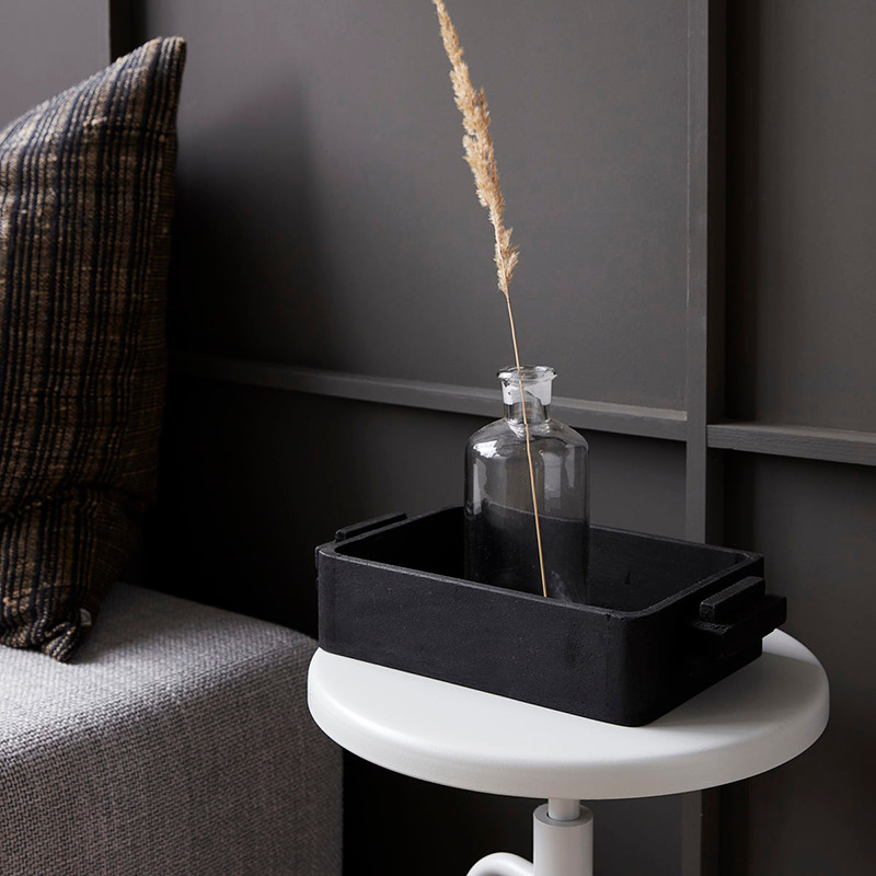 House Doctor Block Tray Square Black