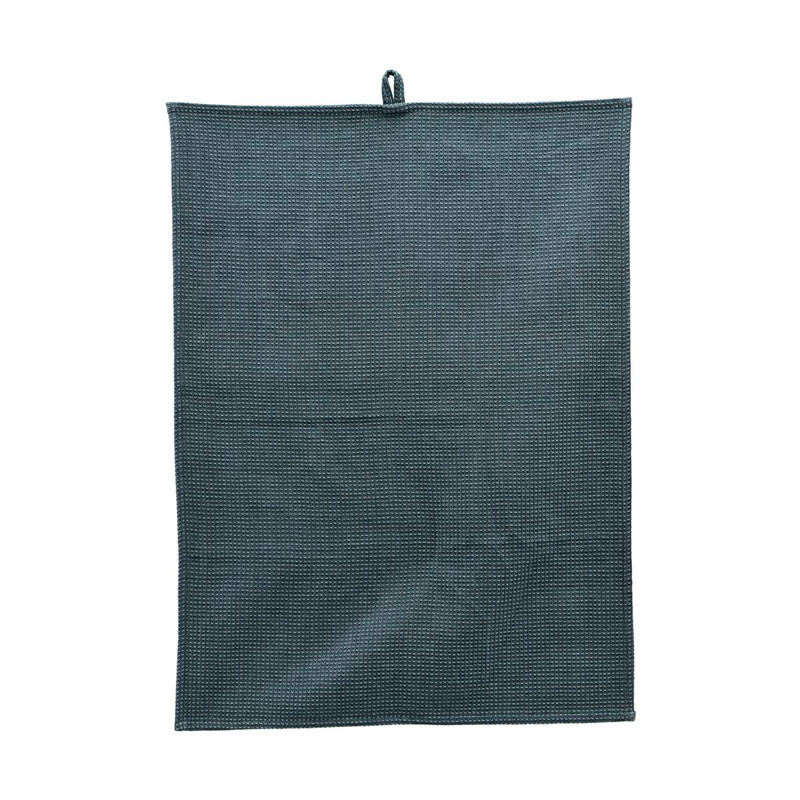 House Doctor Polly Waffle Tea Towel Petrol