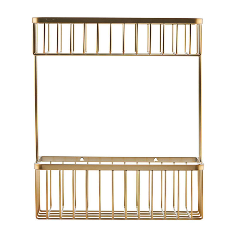 House Doctor Bath Double Basket Brushed Brass Dekorativ Opbevaring