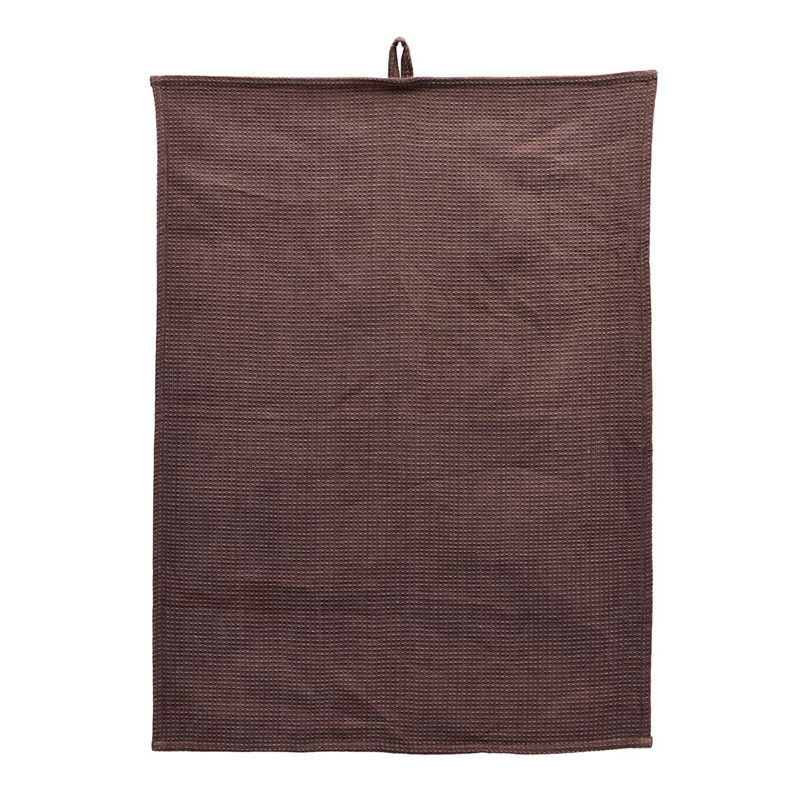 House Doctor Polly Waffle Tea Towel Aubergine