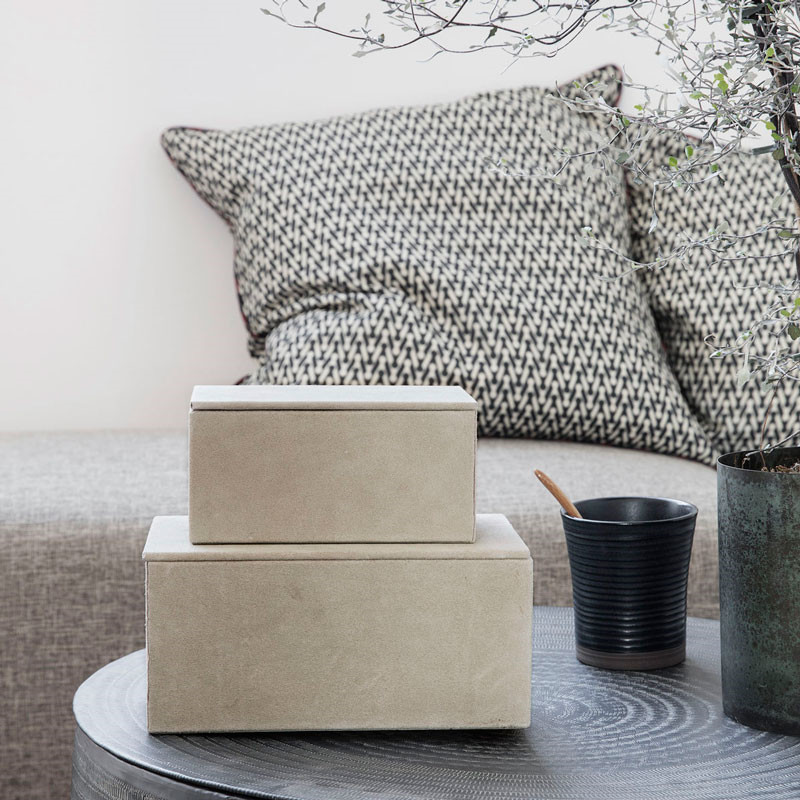 House Doctor Suede Storage Grey