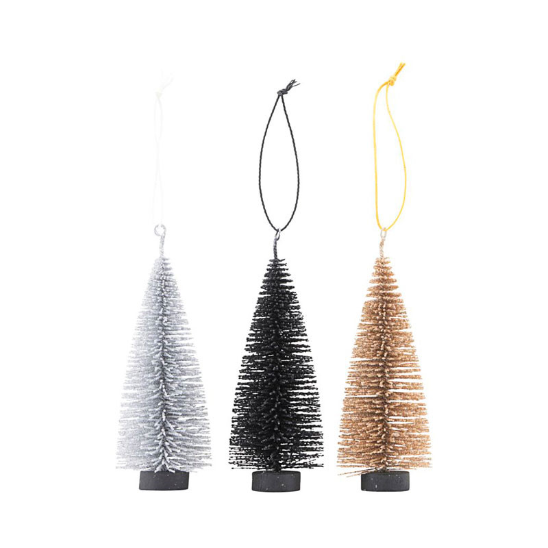 House Doctor X-Mas Tree 3-Pak Sort/Guld/Sølv