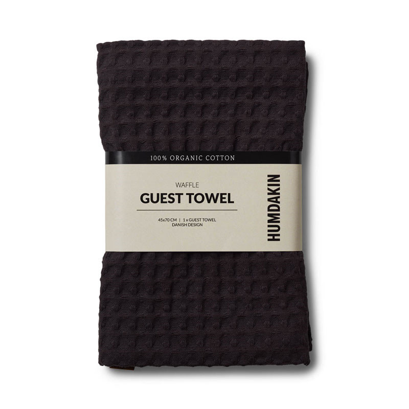 Humdakin Waffle Guest Towel Coal Black Friday