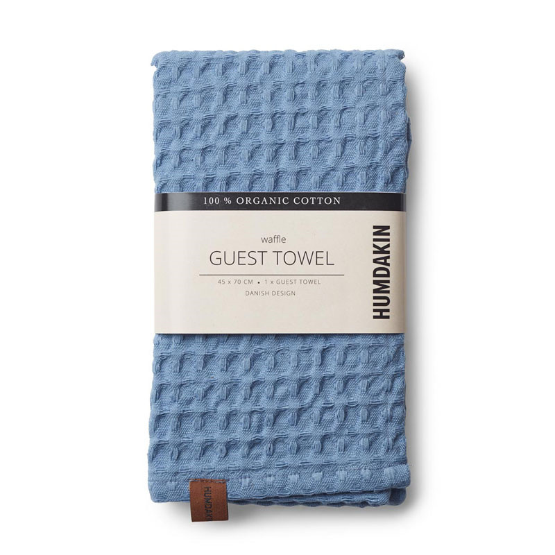 Humdakin Waffle Guest Towel Light Blue Tilbud