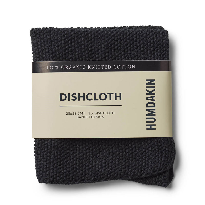 Humdakin Knitted Dishcloth Coal Bløde Tekstiler Til Hele Hjemmet