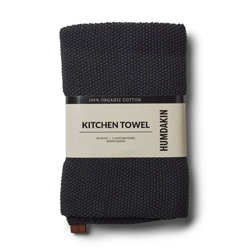 Humdakin Humdakin Knitted Kitchen Tea Towel Coal Bløde Tekstiler Til Hele Hjemmet