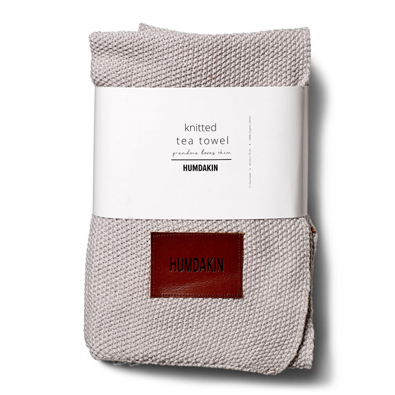 Humdakin Knitted Kitchen Tea Towels 3-Pack Purple Flower
