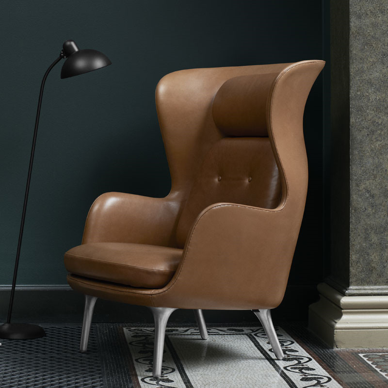 Fritz hansen jh1 ro lænestol læder livingshop.dk