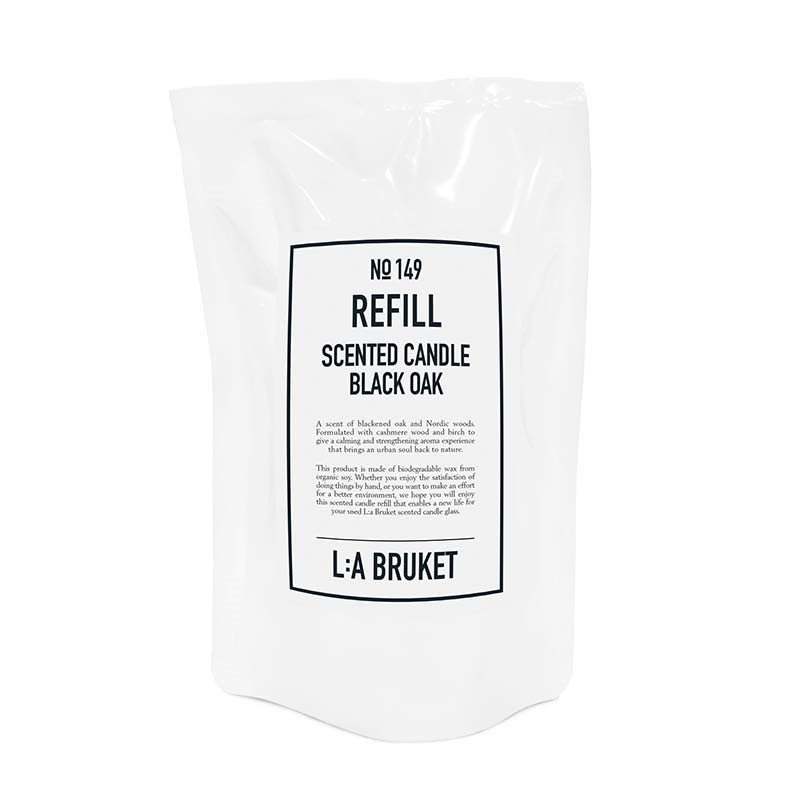 L:A Bruket Refill Scented Candle Black Oak