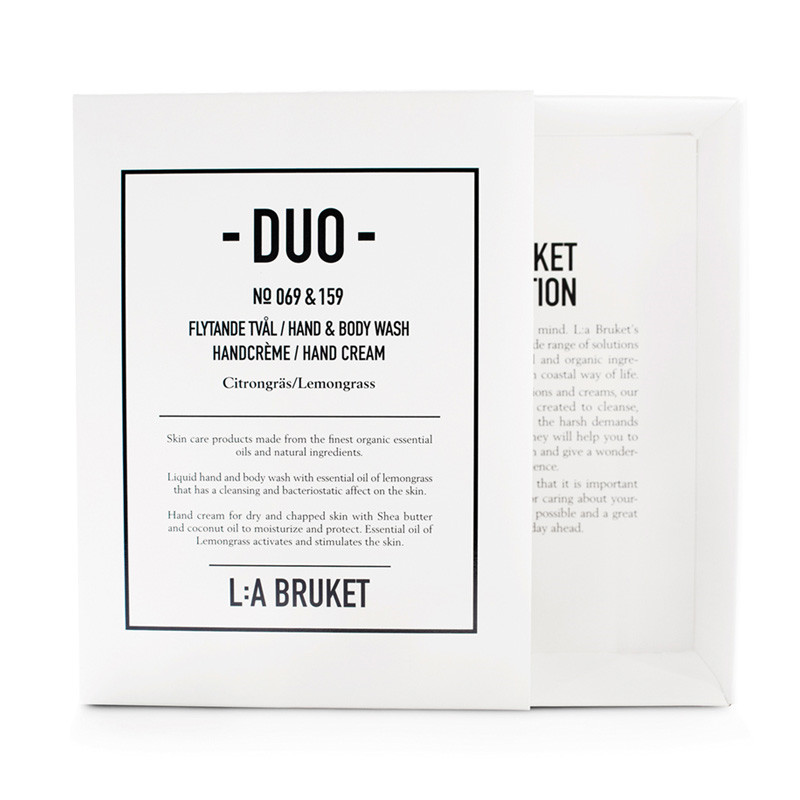 L:A Bruket Duo Kit Soap & Handcreme Lemongrass Stort Januarudsalg Med Op Til 70% Rabat
