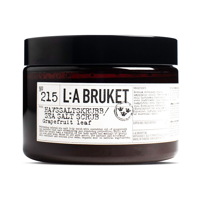 L:A Bruket L:A Bruket Sea Salt Scrub Grapefruit Leaf Skønne Livsstilsprodukter