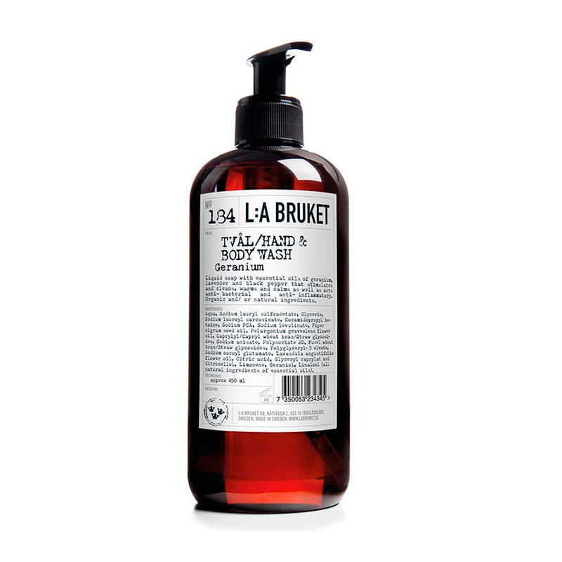 L:A Bruket Liquid Soap Geranium 450 Ml Gaveideer Til Enhver Anledning
