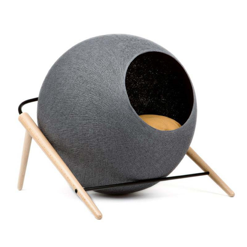 Meyou Paris The Ball Dark Grey Kattekurv Indretning Efter Rum