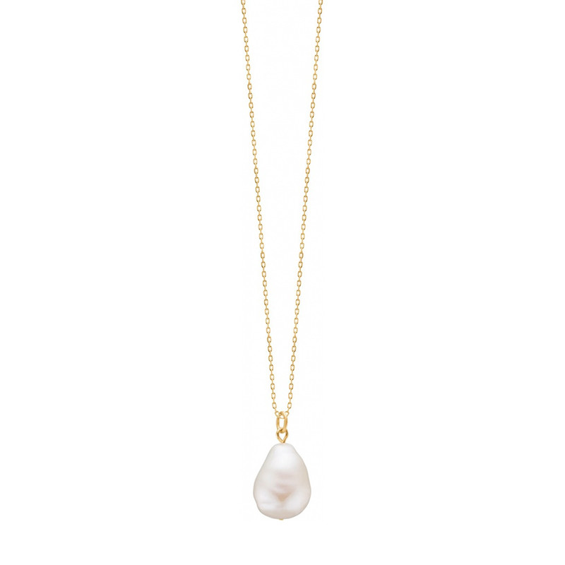 Enamel Copenhagen Baroque Pearl Necklace Gold-Plated