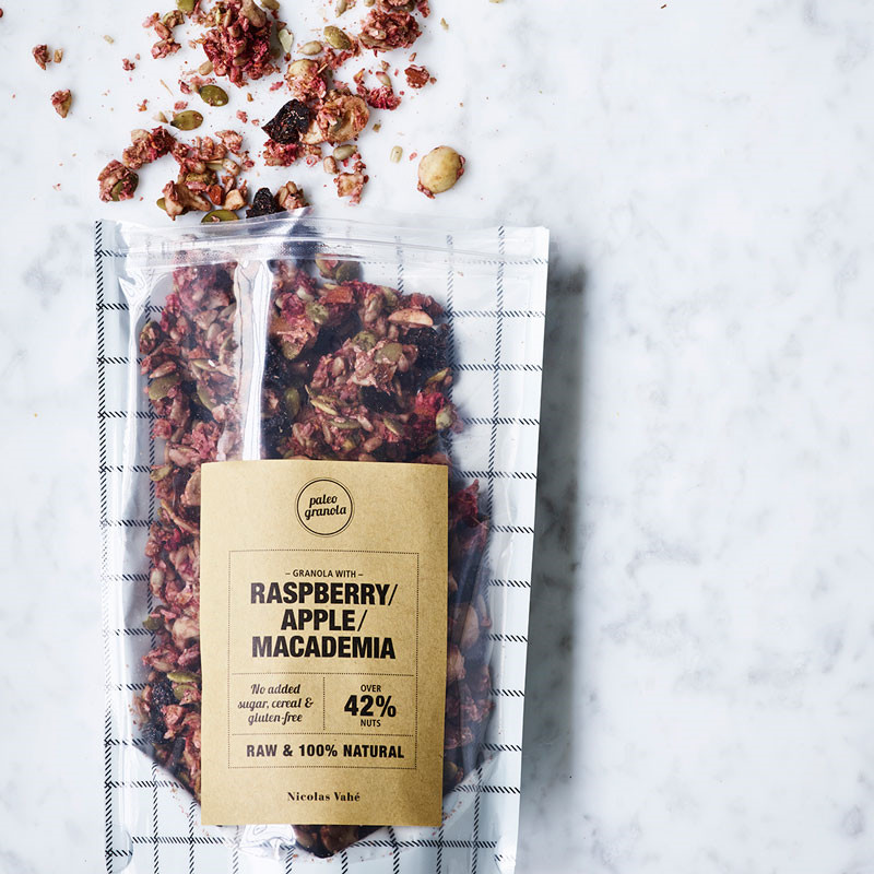 Nicolas Vahé Granola Med Hindbær, Æbel Og Macadamianødder Skønne Livsstilsprodukter - Delikatesser, Velvære, Lyd & Bøger