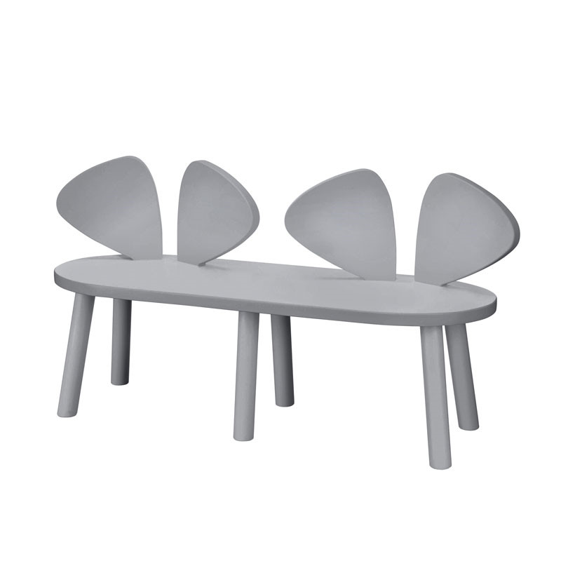 Nofred Nofred Mouse Bench 2-5 Years Grey Designermøbler Til Hele Hjemmet