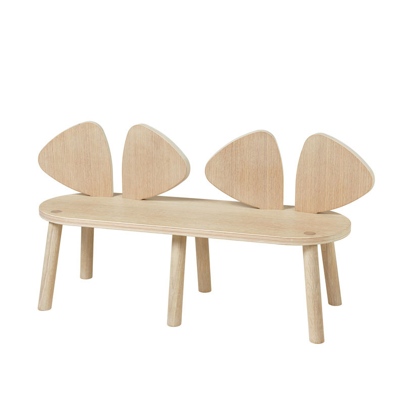 Nofred Mouse Bench 2-5 Years Oak Designermøbler Til Hele Hjemmet