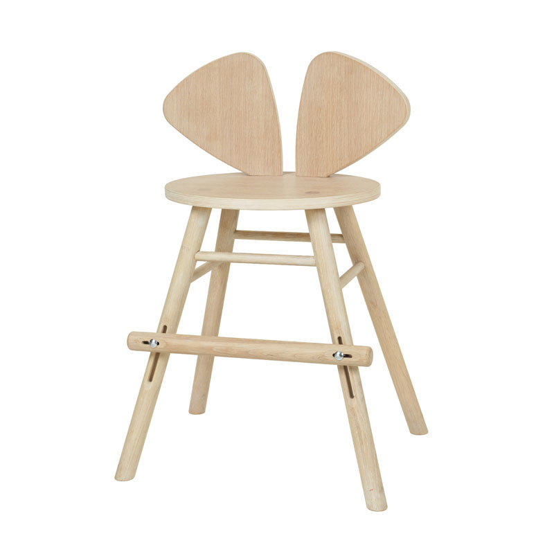 Nofred Mouse Junior High Chair Oak Designermøbler Til Hele Hjemmet
